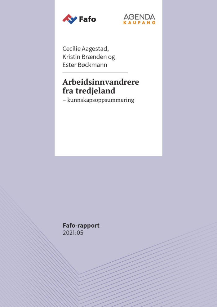 Forside rapport UDI Arbeidsinnvandrere fra tredjeland - en kunnskapsoppsummering Fafo AK