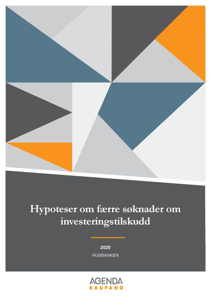 Forside KMD-rapport-om-investeringstilskuddet-Agenda-Kaupang