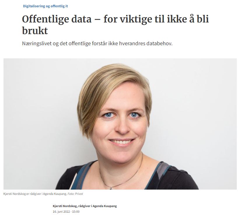 Offentlige data – for viktige til ikke å bli brukt